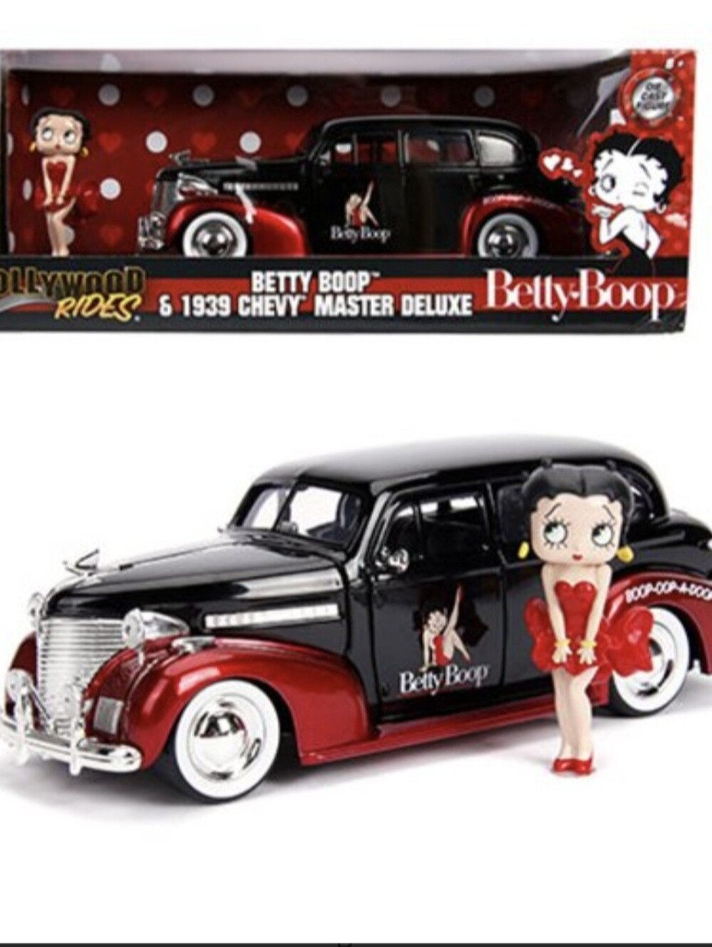 Betty Boop 1939 Chevy Master Deluxe Die-Cast Car & Betty Boop BNWT RETIRED!